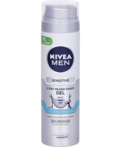 Nivea Men Sensitive / 3-Day Beard 200ml M / Shaving Gel