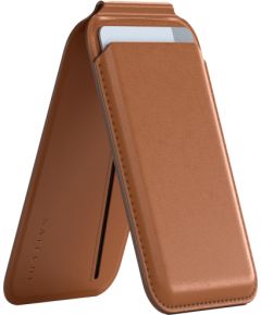 SATECHI Vegan-Leather Magnetic Wallet Stand (Brown)