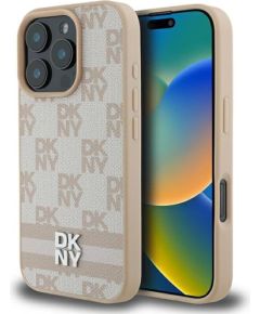 DKNY Checkered Pattern & Printed Stripes Защитный Чехол для Apple iPhone 16 Pro Max