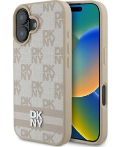 DKNY Checkered Pattern & Printed Stripes Защитный Чехол для Apple iPhone 16