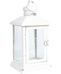 Lantern DEIA 13x13xH27cm, white