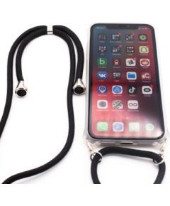 Evelatus Apple  iPhone 11 Silicone Transparent with Necklace TPU Strap Transparent