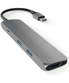 USB Hub Satechi Slim USB-C 4K HDMI/2xUSB3 Space Grey