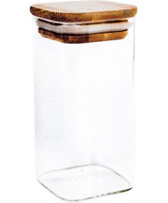 Glass jar THERON 6x6xH12cm with a lid, square