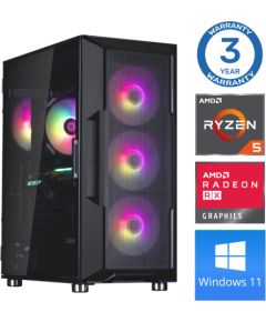 INTOP Ryzen 5 5500 32GB 1TB SSD M.2 NVME RX580 8GB WIN11