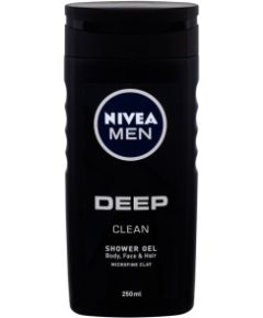 Nivea Men Deep / Clean 250ml Body, Face & Hair