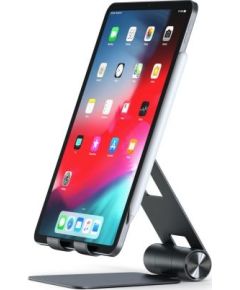 PLANŠETES TURĒTĀJS SATECHI R1 ALUMINUM HINGE HOLDER FOLDABLE STAND Black