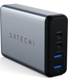 LĀDĒTĀJS Satechi 75W Dual USB-C and USB-A PD Travel Charger