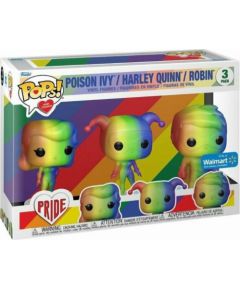 Funko Pops! with Purpose DC Pride: 3-Pack Heroes - Poison Ivy, Harley Quinn, Robin (Special Edition) Vinyl Figure