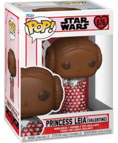 Funko Pop! Disney: Star Wars Valentines Day 2024 - Princess Leia (Valentine Chocolate) #676 Bobble-Head Vinyl Figure