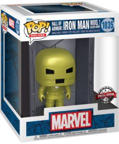 Funko Pop! Deluxe: Marvel Hall of Armor: Iron Man Model 1 Golden Armor (Mettalic) (PX Previews Exclusive) #1035 Bobble-Head Vinyl Figure