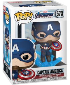 Funko Pop! Marvel: Avengers Endgame - Captain America With Broken Shield  Mjolnir #573 Bobble-Head Vinyl Figure