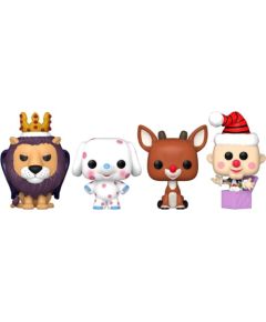 Funko 4-Pack Pocket Pop!: Rudolph The Red-Nosed Reindeer - Happy Holidays Vinyl Figures