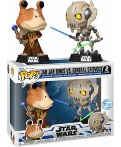 Funko Pop! 2-Pack: Disney Star Wars: Clone Wars - Jar Jar Binks VS General Grievous (Gamestop Exclusive) Bobble-Head Vinyl Figures