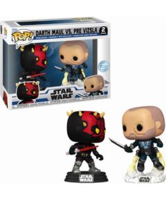 Funko Pop! 2-Pack Disney Star Wars: Clone Wars Duels - Darth Maul VS. Pre Vizsla (Special Edition) Bobble-Head Vinyl Figures