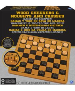 Spin Master SPINMASTER GAMES game set Wood Checkers and TTT, 6033145