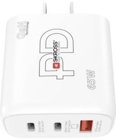 Skross   Power Charger 65W PD GaN US USB charger Indoors Max. output current 3.25 A USB 2.0 port A, USB-C White