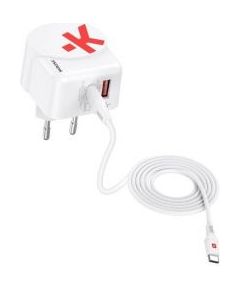 Skross   USB Charger AC45PD + USB-C cable USB charger 45 W Indoors, Mains socket Max. output current 4.05 A USB 3.2 White