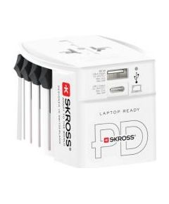 Skross   Travel adapter MUV USB AC PD 45W - C to C cable included. White