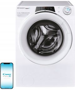 Power Color Candy | ROW4856DWMCT/1-S | Washing Machine with Dryer | Energy efficiency class A | Front loading | Washing capacity 8 kg | 1400 RPM | Depth 53 cm | Width 60 cm | Display | TFT | Drying system | Drying capacity 5 kg | Steam function | Wi-Fi