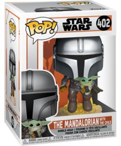 FUNKO POP! Vinyl: Фигурка Star Wars: The Mandalorian Flying w/Jet