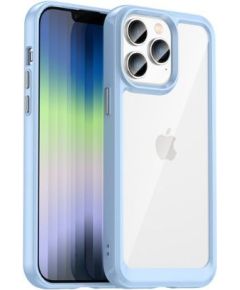 iLike Apple  iPhone 14 Pro Max hard case with a gel frame Translucent Blue