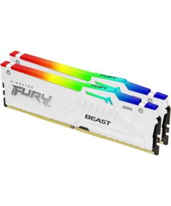 Kingston Technology FURY Beast 32GB 6000MT/s DDR5 CL36 DIMM (Kit of 2) White RGB EXPO