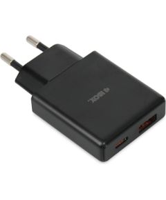 iBOX C-43 Slim GaN PD30W Wall charger, Black