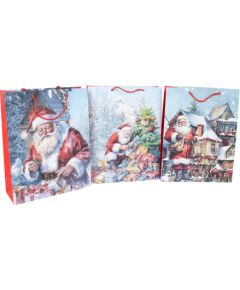 Gift bag SANTA L, 31x40x12cm, mix