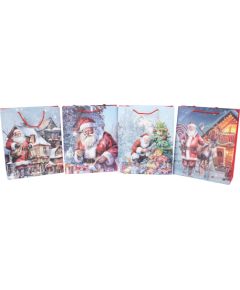 Gift bag SANTA M, 26x32x10cm, mix