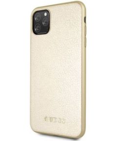 Guess Apple  iPhone 11 Pro Max Iridescent PU Hard Case Gold