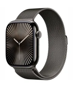 Apple Watch Series 10 GPS + Cellular 46mm Slate Titanium Case with Slate Milanese Loop - M/L Viedpulkstenis