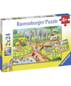 Ravensburger Puzzle 2x24 pc A Day at the Zoo