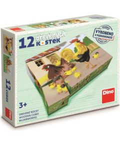 Dino Cube Puzzle 12 pc Domestic Animals