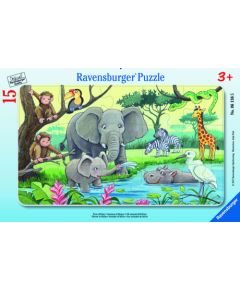 Ravensburger Small Frame Puzzle 15 pc African Animals