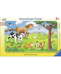 Ravensburger Frame Puzzle 15 pc Cute Animals