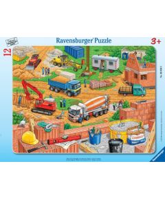 Ravensburger Frame Puzzle 12 pc Work On The Construction Site