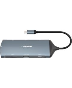 CANYON hub DS-15 8in1 4k USB-C Dark Grey