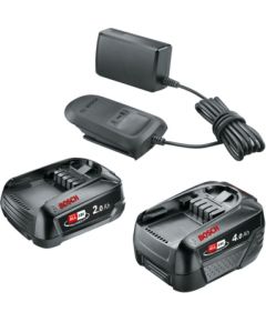 Bosch starter set 18V (PBA 2.0Ah + PBA 4.0Ah + AL 18V-20), charger (black, 2x battery + charger, POWER FOR ALL ALLIANCE)