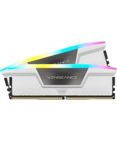 Corsair 64 GB DDR5-5200 Kit, memory (white, CMH64GX5M2B5200C40W, Vengeance RGB, XMP)