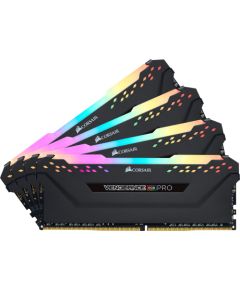 Corsair DDR4 - 64 GB -3600 - CL - 18 - Quad-Kit, RAM (black, CMW64GX4M4D3600C18, Vengeance RGB PRO)