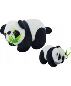 LeanToys Pluszowa Panda Z Roślinką Maskotka Przyssawka Zawieszka 15cm