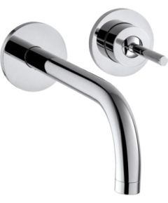 Hansgrohe iebūvējamā izlietnes maisītāja Axor Uno² virsapmetuma daļa, 2 caurumu, iztece 225 mm, no sienas, hro