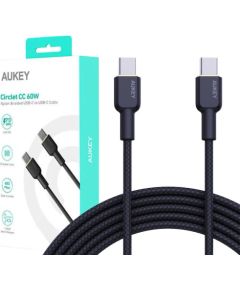 AUKEY CB-NCC1 USB-C Type-C Power Delivery PD 60W 3A 1m Nylon Black