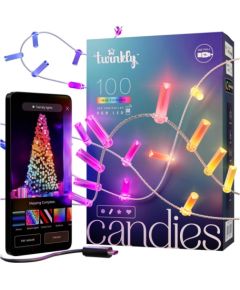 Twinkly Candies LED Christmas tree lights TWKC100RGB-T 6 M Candle shape