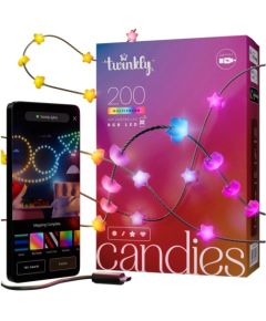 Twinkly Candies LED Christmas tree lights TWKS200RGB-G 6 m 200 star lights