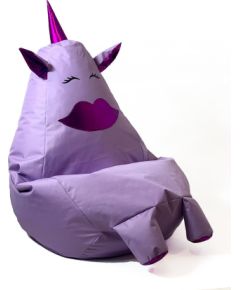 Go Gift Sako bag pouffe Unicorn with mouth purple L 105 x 80 cm