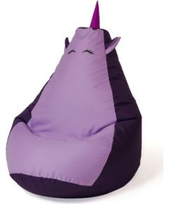 Go Gift Sako bag pouffe Unicorn purple-light purple XXL 140 x 100 cm