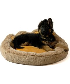 GO GIFT Dog and cat bed XXL - camel - 85x85 cm