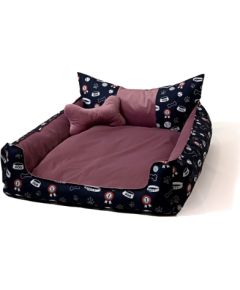 GO GIFT Dog and cat bed XXL - pink - 110x90x18 cm